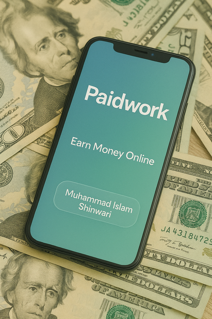 Paidwork app icon and screenshot – Earn Free Money with Paidwork