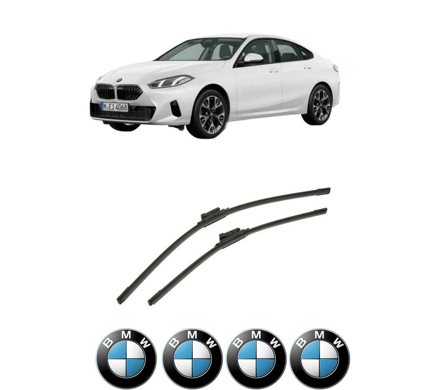 Set stergatoare auto BMW Seria 2 Gran Coupe (F74) din 2024-2025, pentru parbriz auto, 2 bucati, Bosch Aerotwin, din cauciuc siliconat rezistent, 4 Stickere Auto BMW Seria