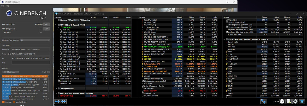 OC manuale 1,25V 5,550 5GHz