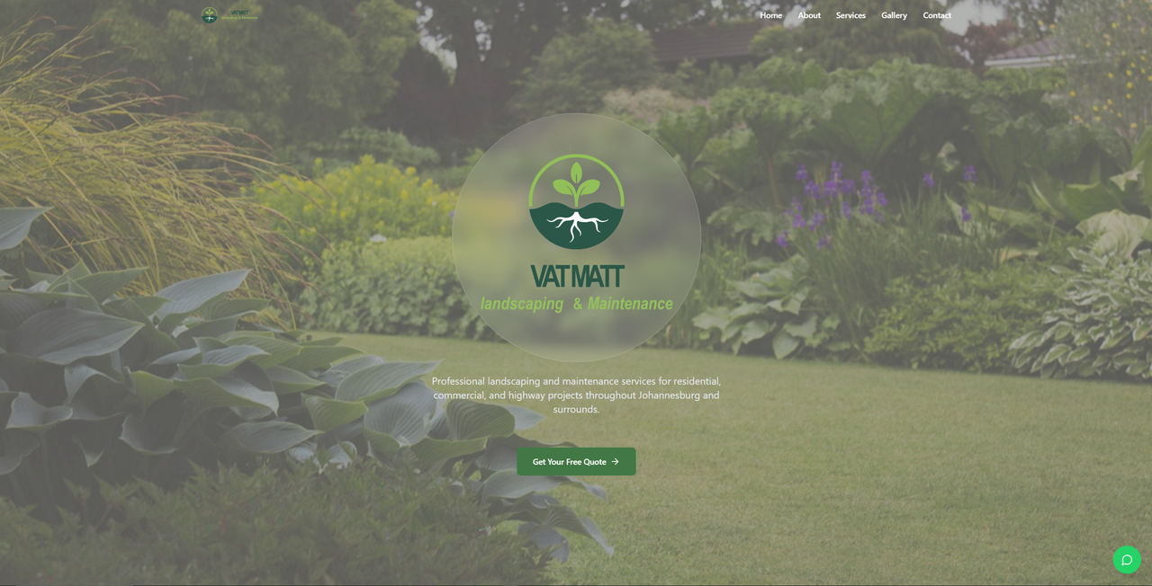 VatMatt Landscaping professional business website design and development by Lumberjack Creative Studio