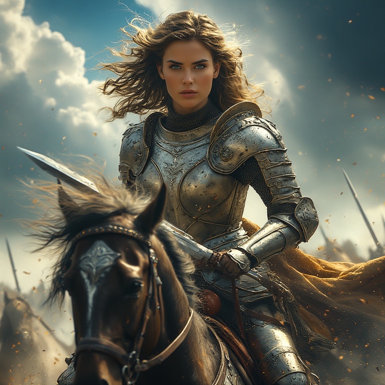 Armored-woman-charging-into-ba-(10)