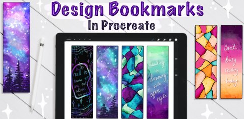 Design Bookmarks in Procreate – To Use, Gift, or Sell + FREE Brushes, Templates + Textures