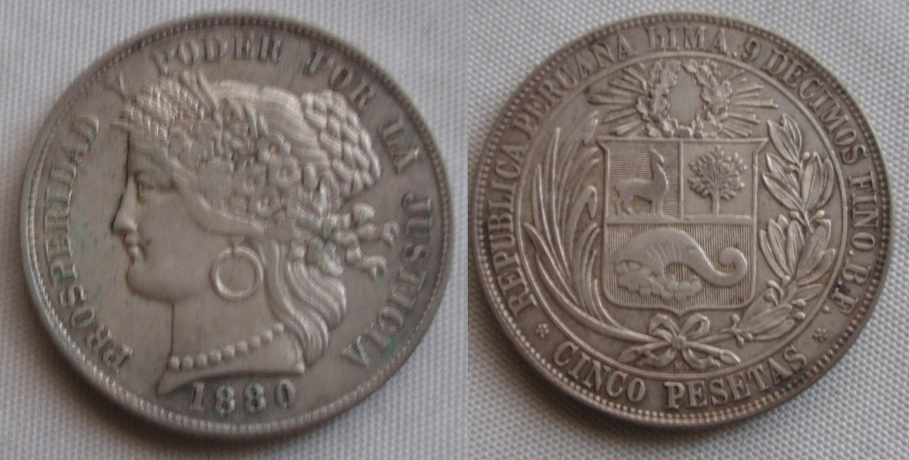 5 Pesetas. Perú. 1880. Lima 0-5-pesetas-1880