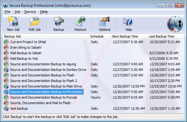 Secura Backup Professional 3.09
