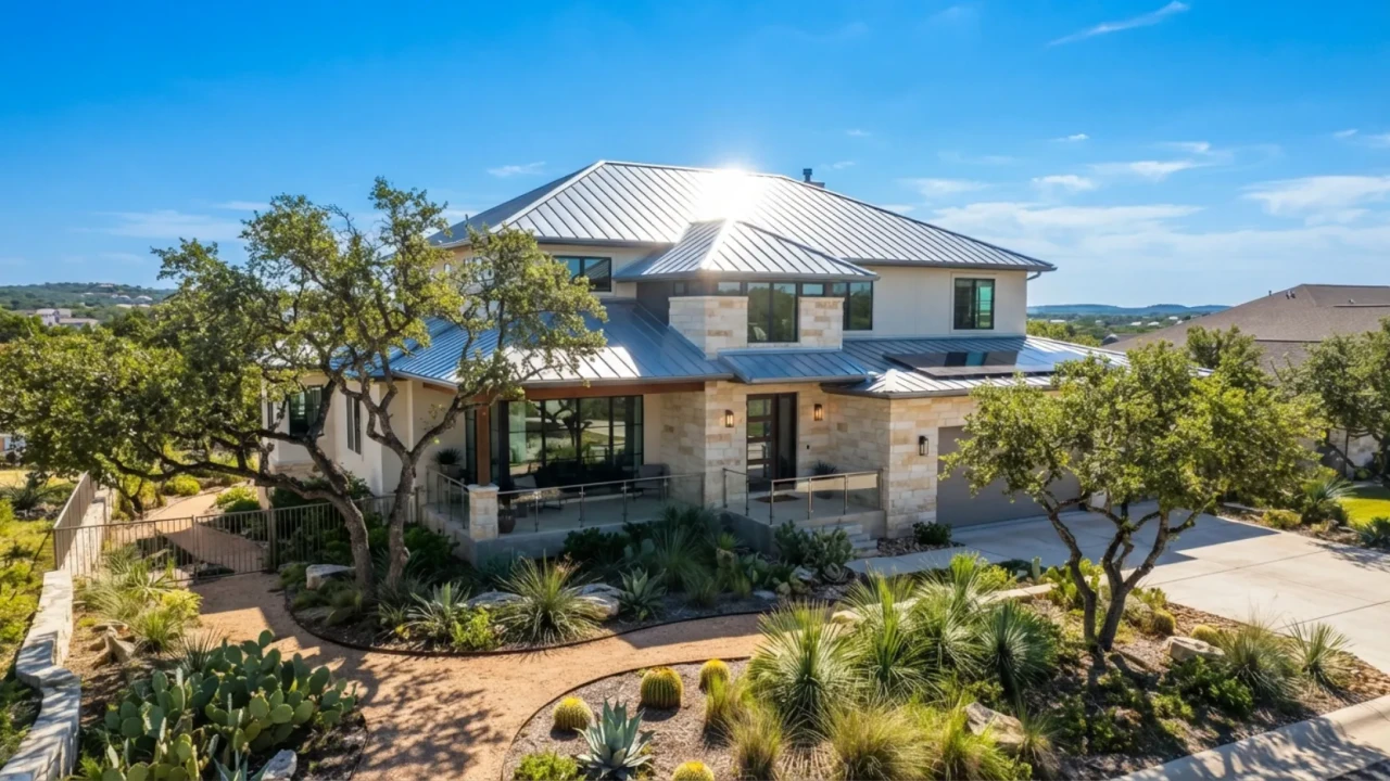 Energy efficient metal roof reducing cooling costs San Antonio home