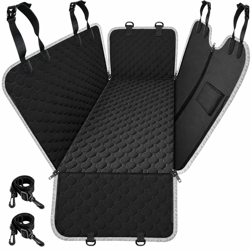 Mancro Dog Car Seat Cover Back Seat 600D