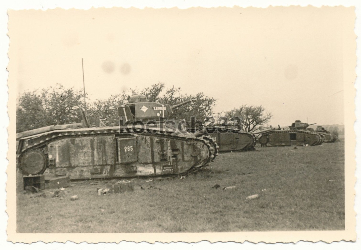 Rognée Belgien französische Char B 1 Panzer KAIR
