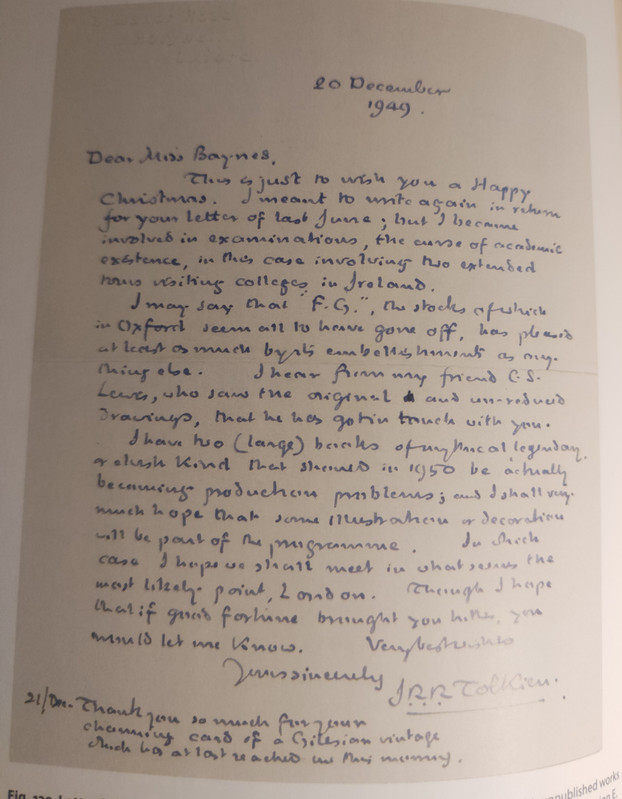 J.R.R Tolkien Letter to Pauline Baynrs