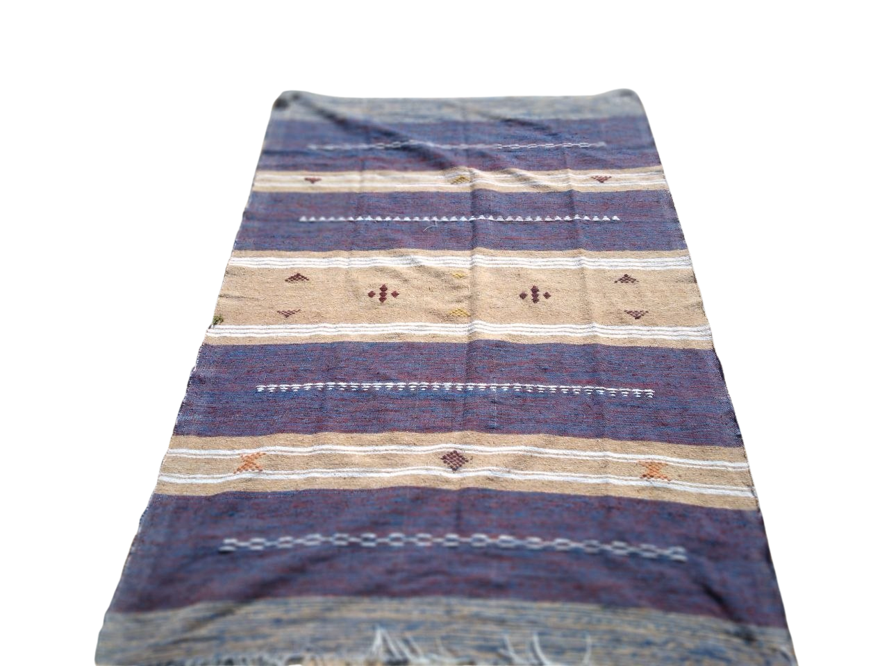 Handwoven Moroccan Organic Cotton Blanket – Kenitra Collection