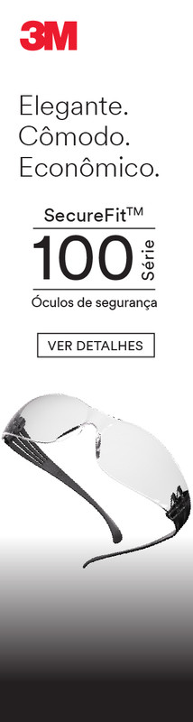 Óculos Segurança 3M SF100 Antiembaçante Lente Incolor