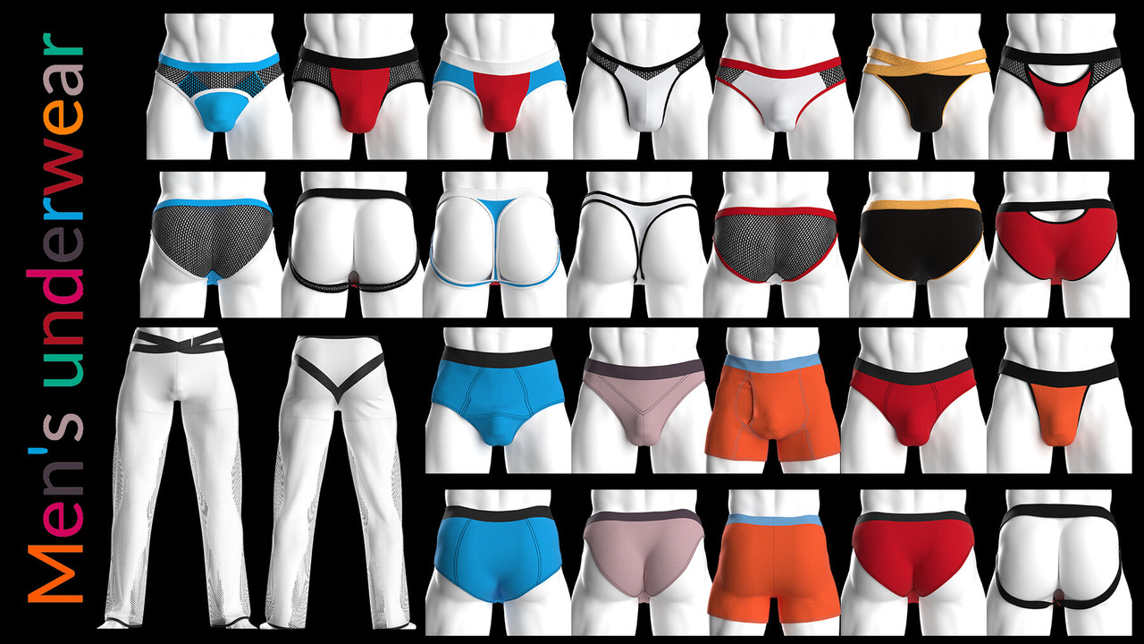 Men's Underwear Pack 2024 - Free Daz 3D Models