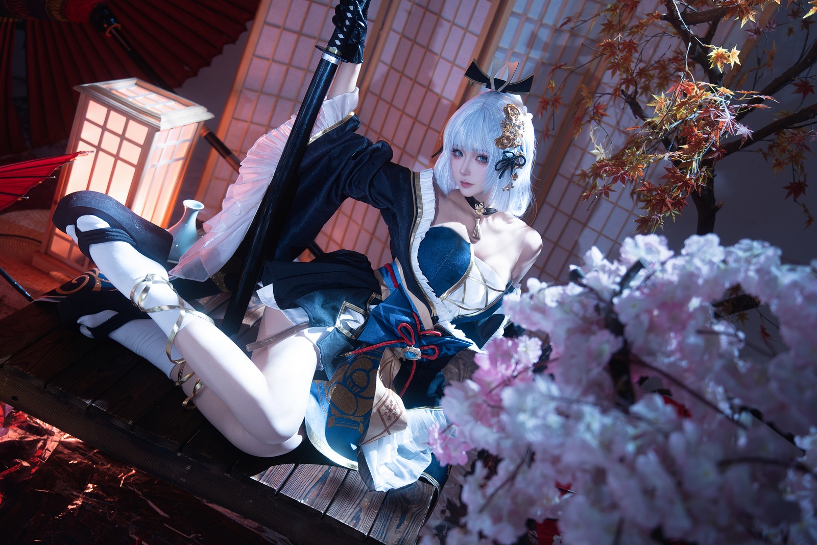 Seya-狮砸 – 原神 神里绫华·霜刃 Cos 高清写真（12P-195.6MB）插图3