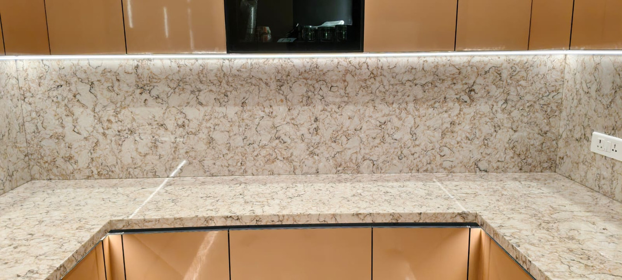 Marble kitchen countertop protection film