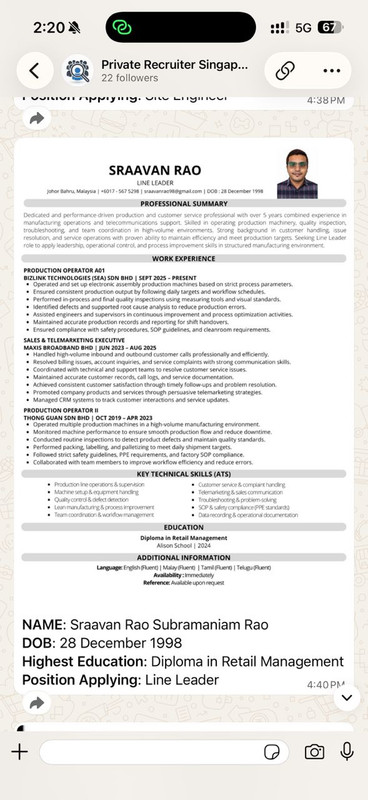 Resume Layout