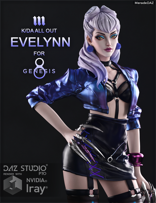 Evelynn KDA ALL OUT for Genesis 8 and 8.1 Female