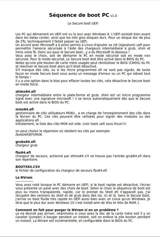 sequence uefi tuto le secure boot