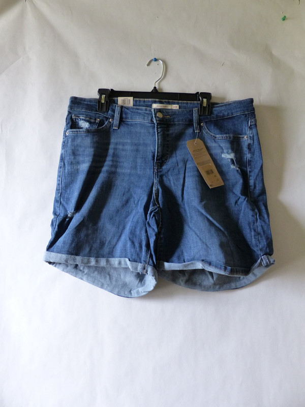 LEVIS WOMENS HYPERSOFT SCULPTING STRETCHY PLUS SIZE JEAN SHORTS SIZE 16W