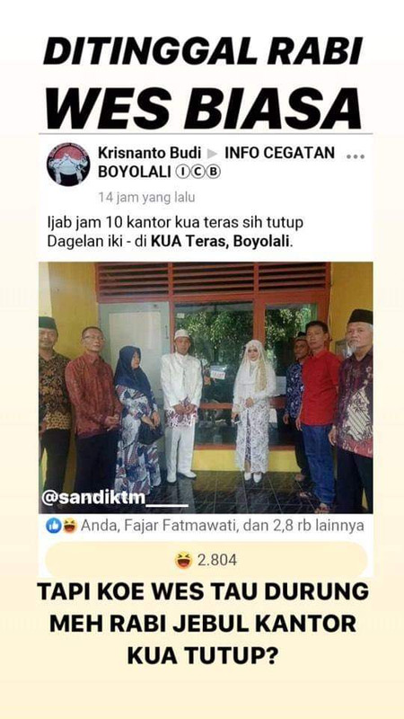 Viral akad nikah calon pengantin delay gara-gara KUA tutup dadakan