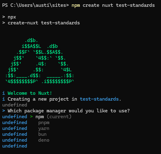 Creating Nuxt App