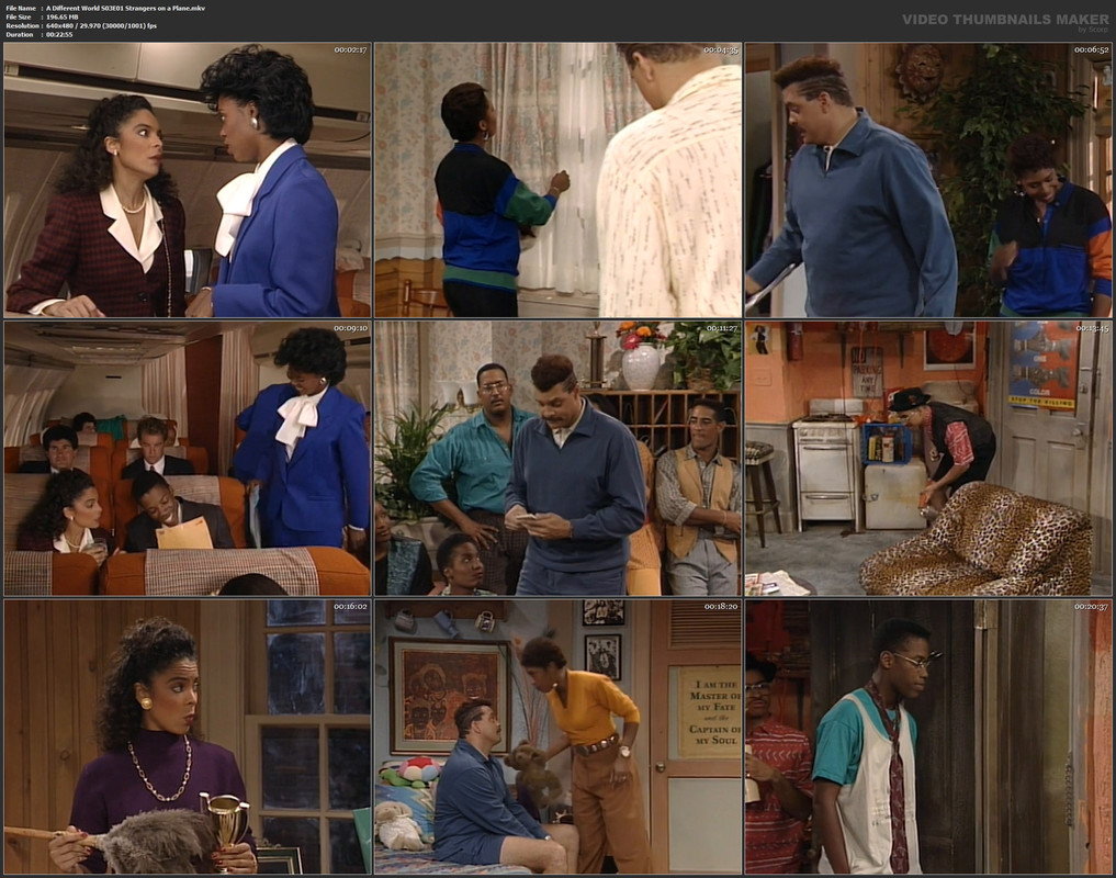 A Different World S03E01 Strangers on a Plane.mkv