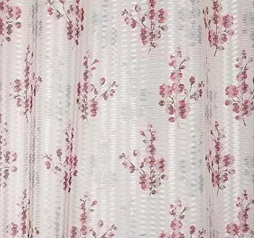 PREMIUM FLORAL NET PRINT CURTANS,SET OF 1 Color 1 (R706)