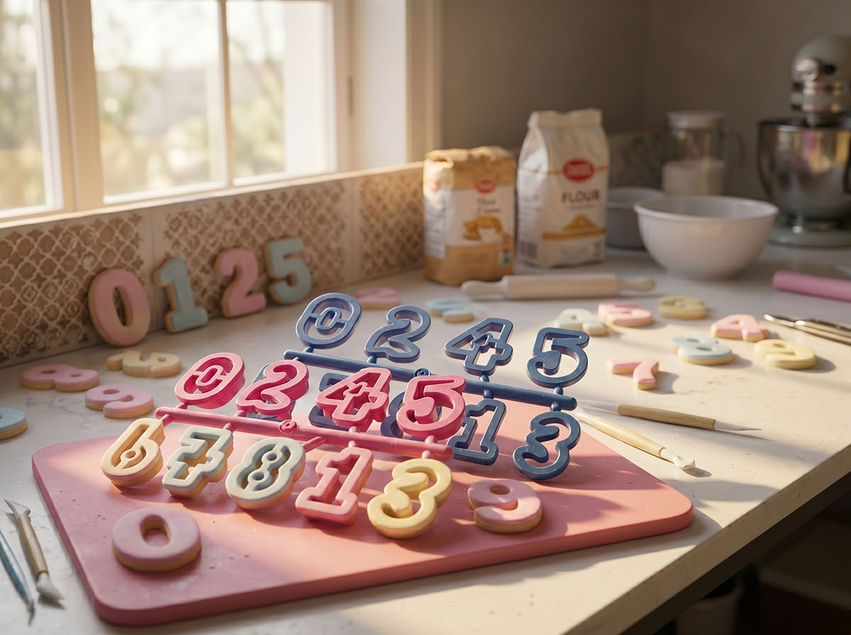 Molde cortador de Números 3cm para decorar pasta fría y fondant
