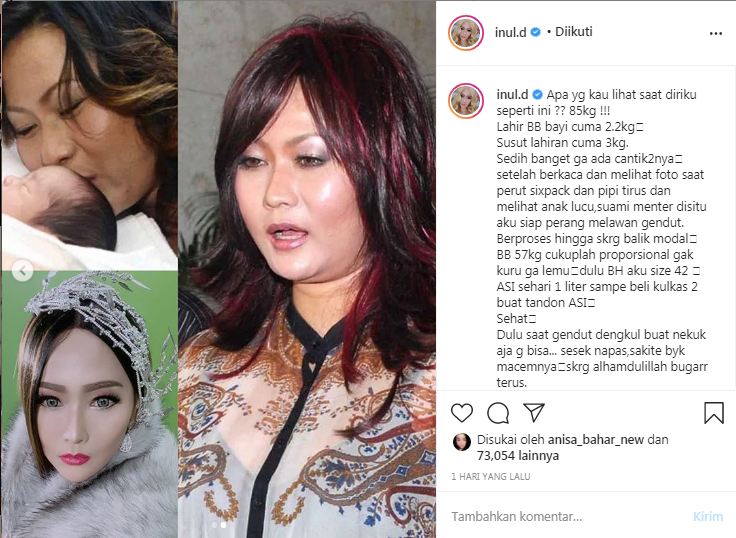 Inul Daratista ceritakan pengalamannya saat bertubuh gemuk setelah melahirkan