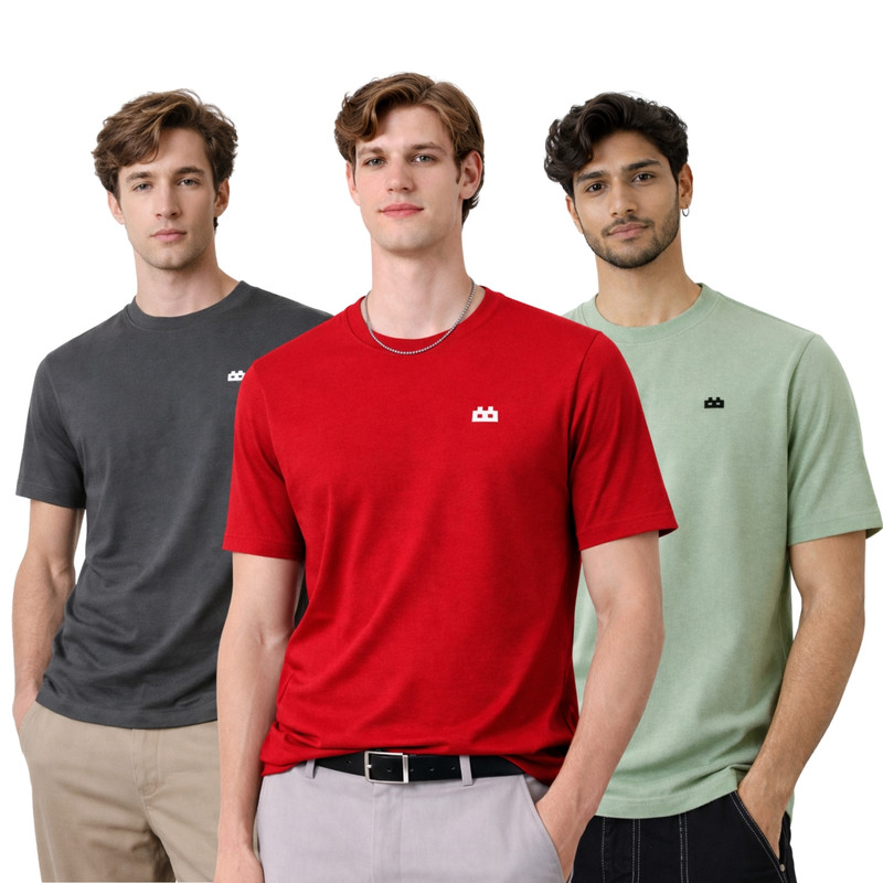 Charcoal Grey Red Pista Green