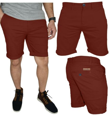 Mens Stretch Chino Shorts Casual Flat Front Slim Fit Spandex