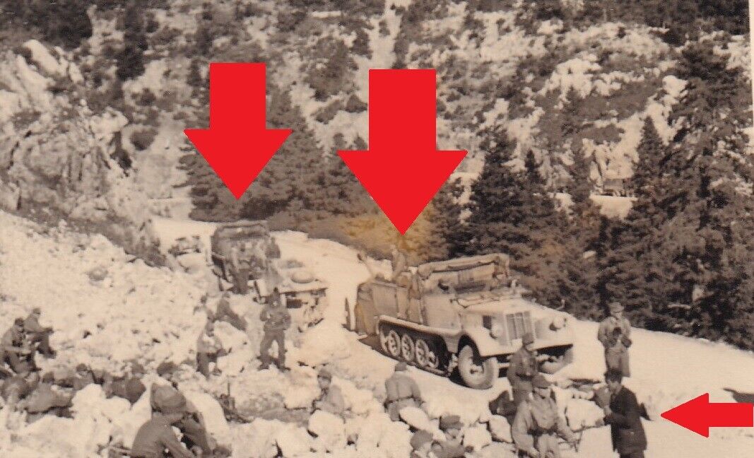 Foto,Bandenkampf,1944 Griechenland,Erich Röseke,Pak,Kettenkrad,Tarn