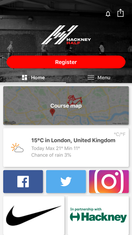 Hackney Half Tracking App