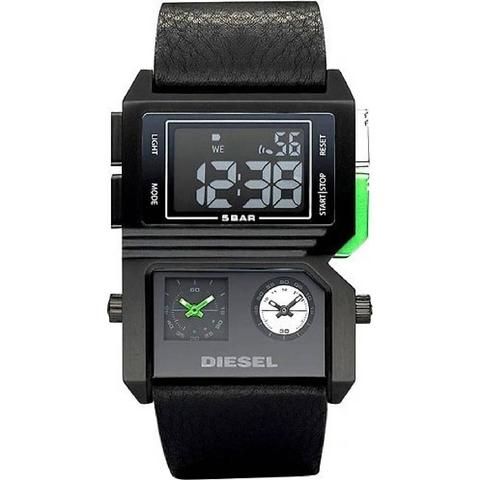 Diesel DZ7173 Digital Men's Black Leather Band Quartz Watch | eBay