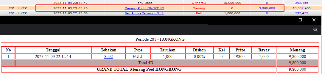 Bukti JP slot hari ini