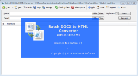 Batch DOCX to HTML Converter 2019.1128.1791