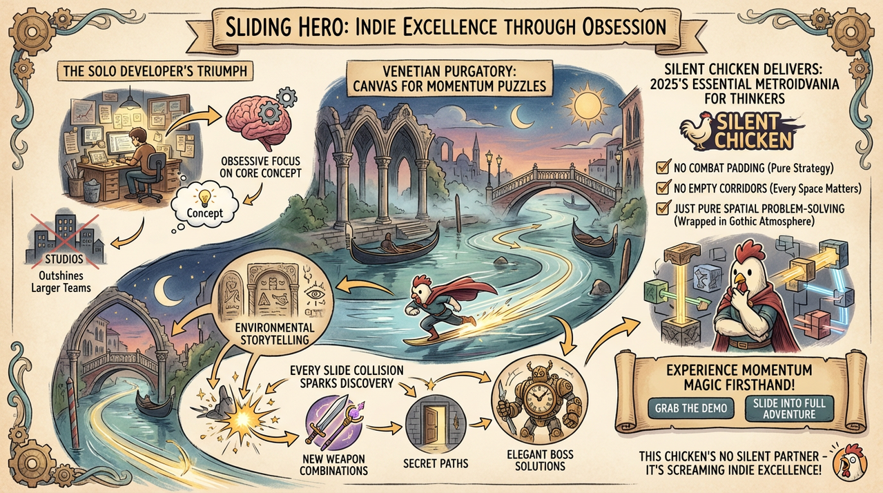 Top-down puzzle game with sliding mechanics in haunted mansion