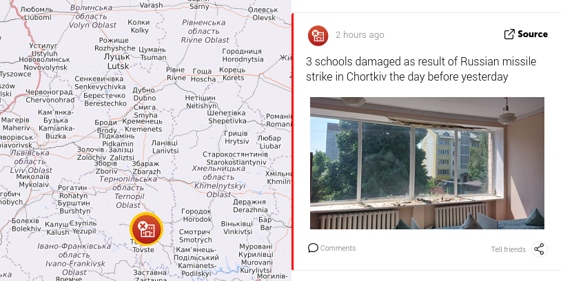 3 schools damaged