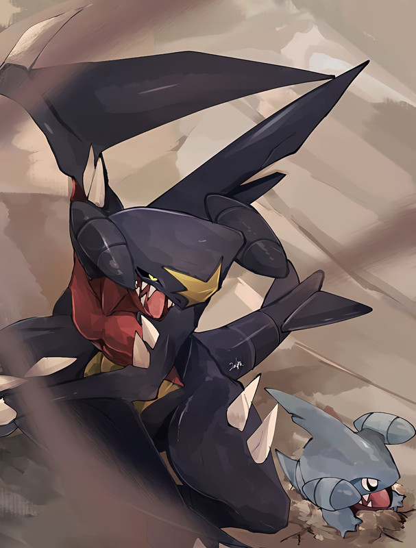 garchomp-and-gible-pokemon-drawn-by-ni-c