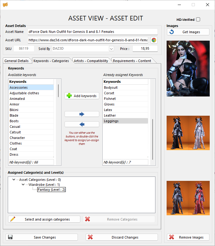 Asset details - Tab 02