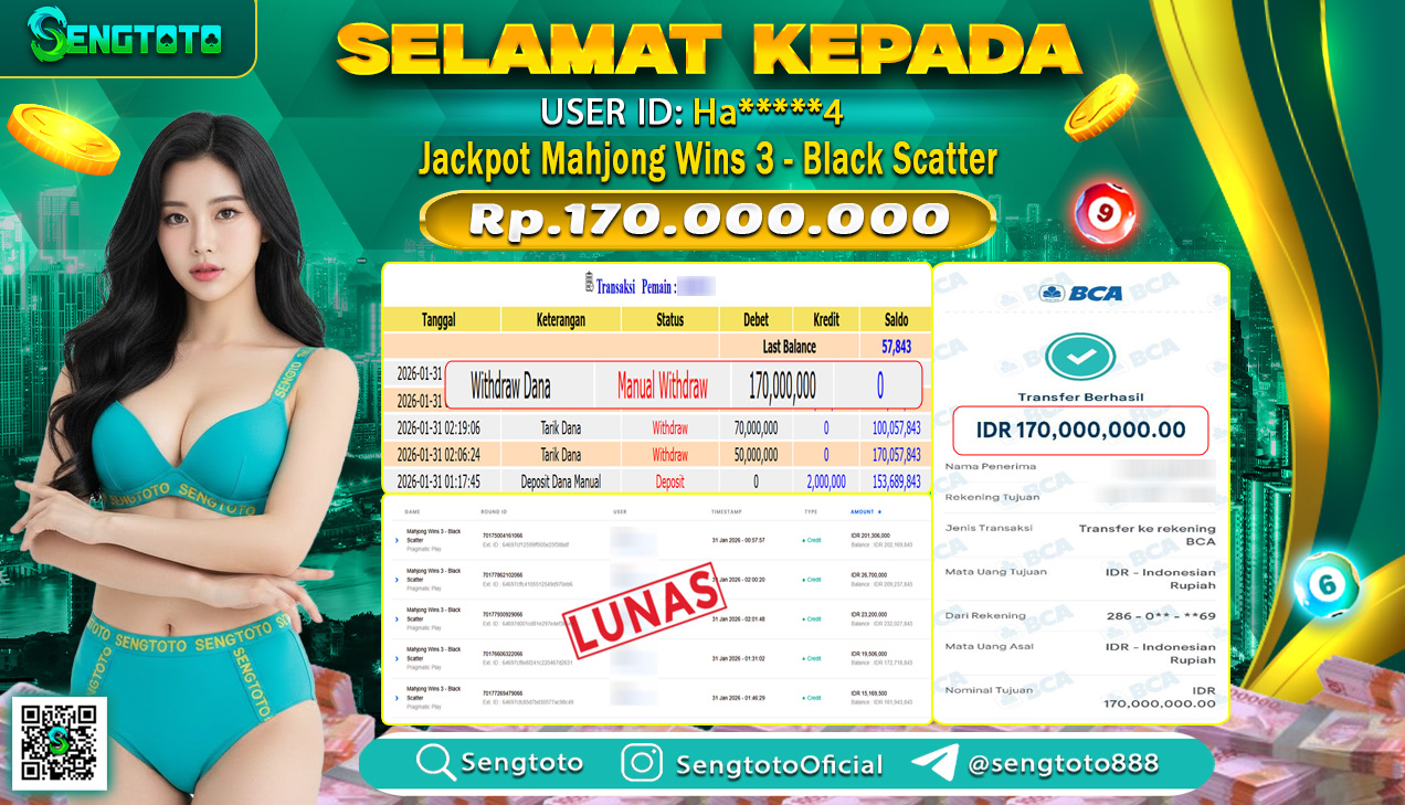 BUKTI PEMBAYARAN SLOT MAHJONG WINS 3 - BLACK SCATTER