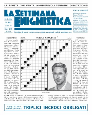 La Settimana Enigmistica N.4822 - 22 Agosto 2024