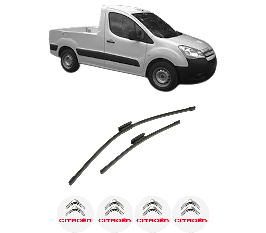 Set stergatoare auto CITROEN BERLINGO Platform/Chassis (B9) din 2008-2021, pentru parbriz auto, 2 bucati, Bosch Aerotwin Multi, din cauciuc siliconat rezistent, 4 Stickere Auto CITROEN