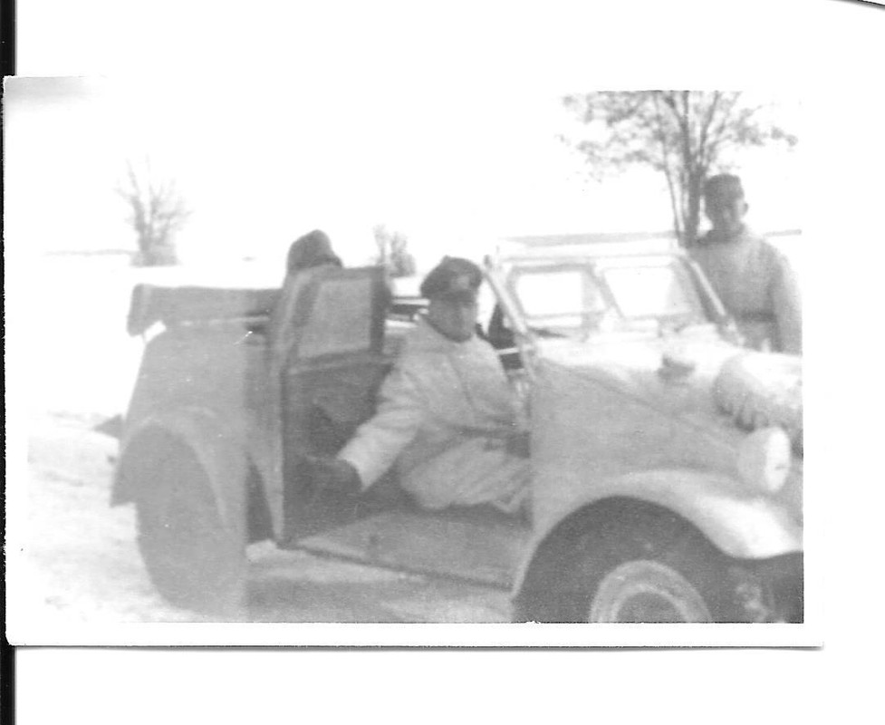 Foto Winter 1944 Rückzug Ostfront General mit Se