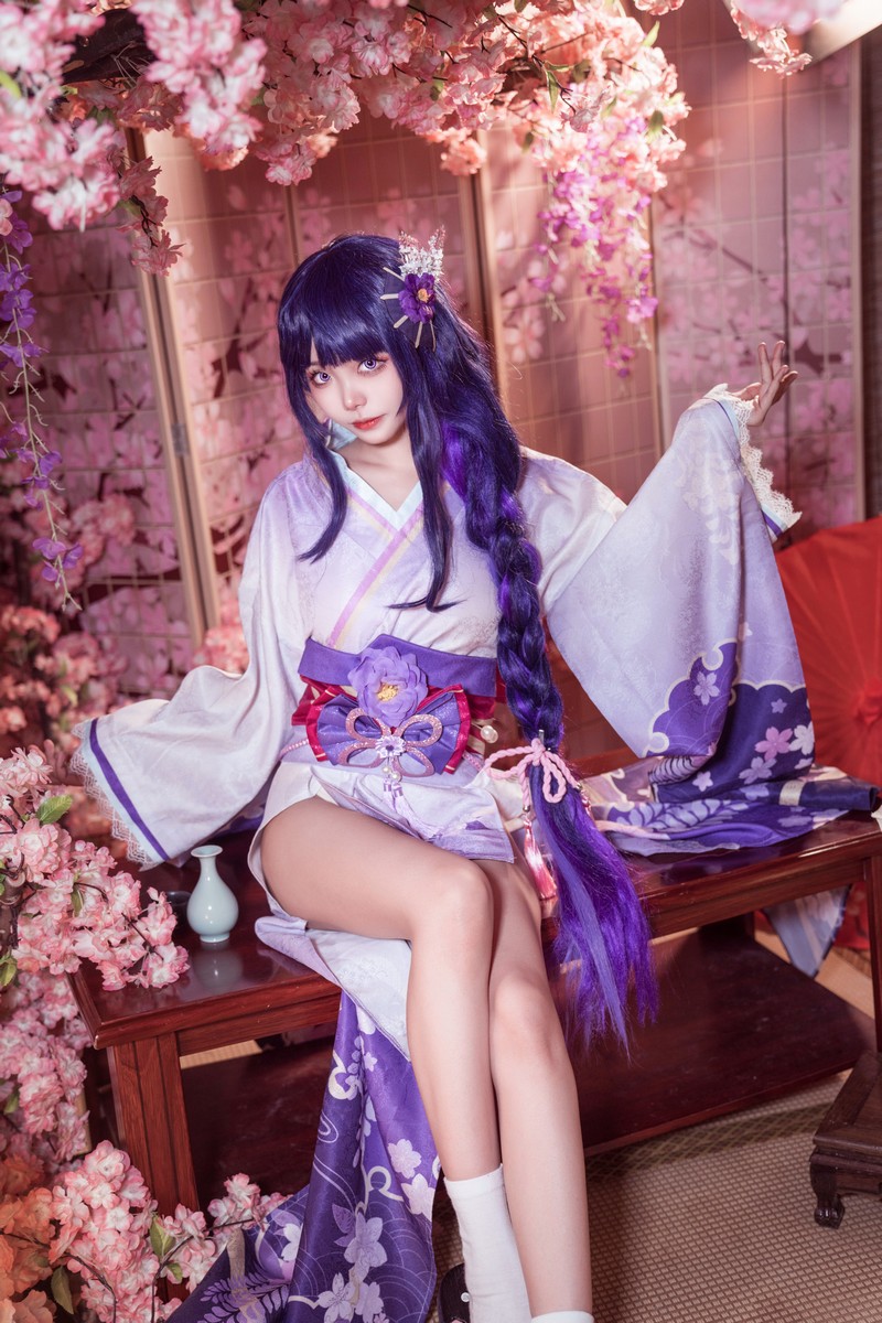 艾西Aiwest 雷电将军Cosplay写真图集 原神角色高清美图 30P (346.6M)插图5