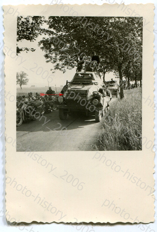 orig. Foto Frankreich Panzerspähwagen 8-Rad Sd.K