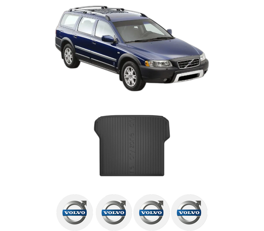 Tavita Portbagaj VOLVO XC70 II (136) din 2007-2016, Protectie Portbagaj Auto, 4x Stickere auto cu VOLVO