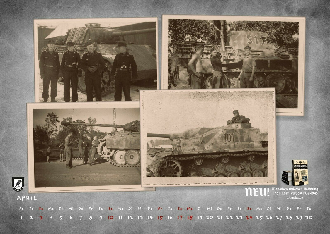 II Weltkrieg 2022 A3 Wandkalender 13 Blatt Panzer Militär Kalender4