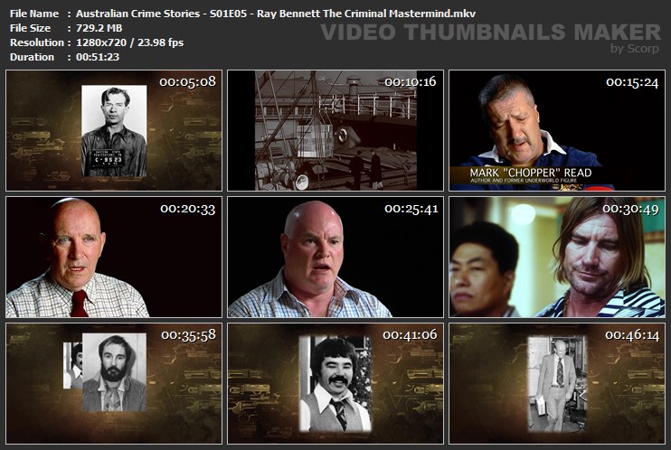 Australian Crime Stories - S01E05 - Ray Bennett The Criminal Mastermind.mkv