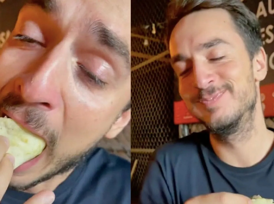 Extranjero alemán come por primera vez tacos en México y llora