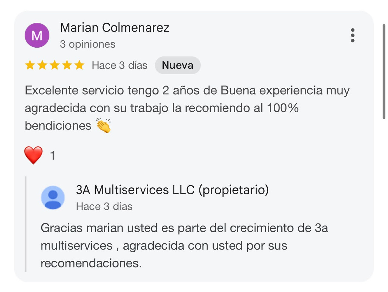 Opinión de Cliente