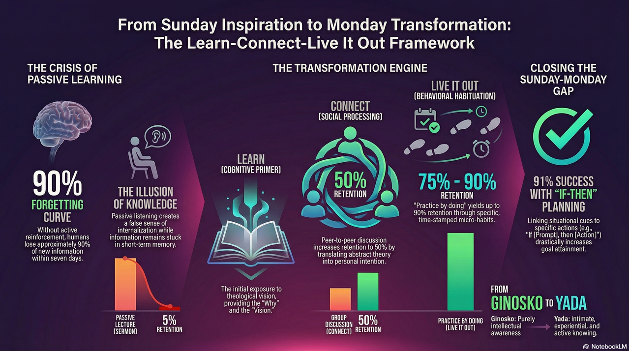 The Learn, Connect, Live It Out Infographic Data